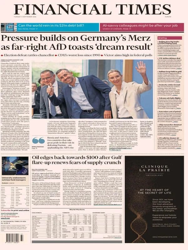 Financial Times Europe - 8 September 2026