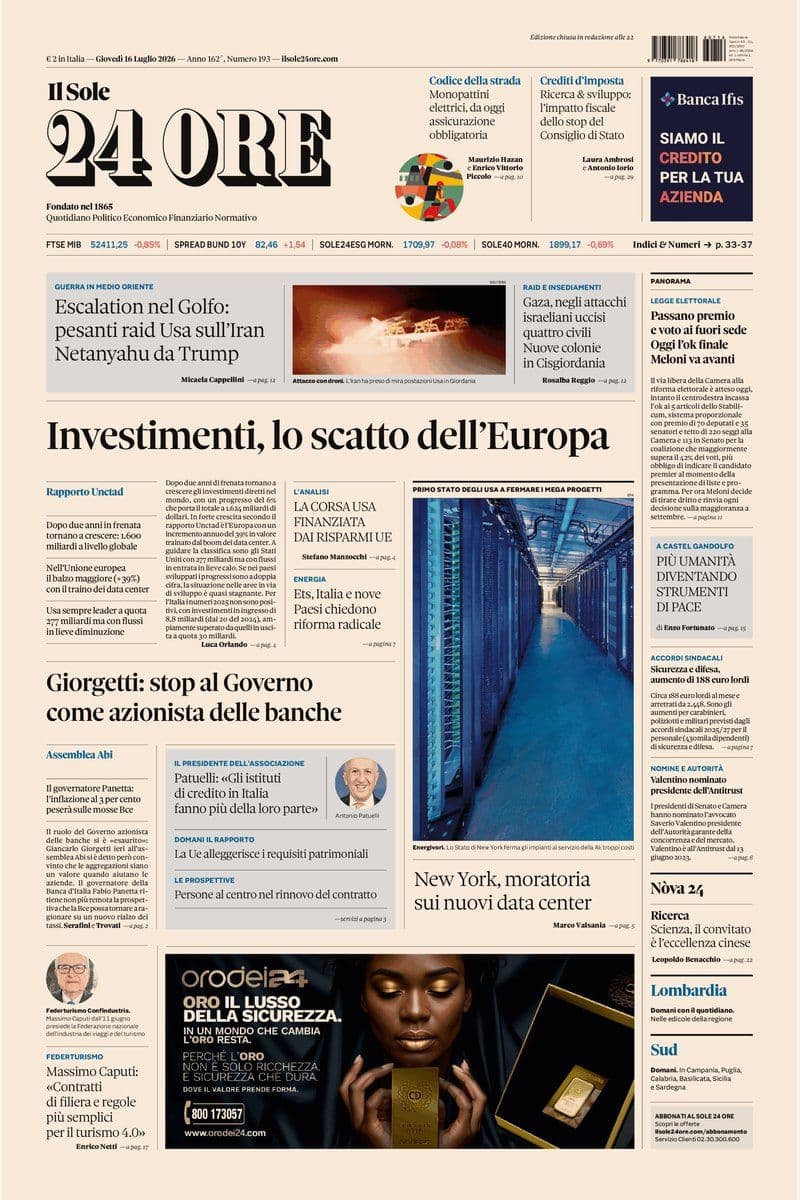 Il Sole 24 Ore - 16 July 2026 [IT]