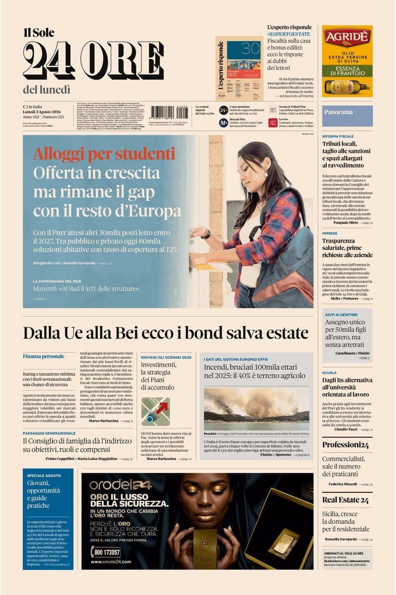 Il Sole 24 Ore - 3 August 2026 [IT]