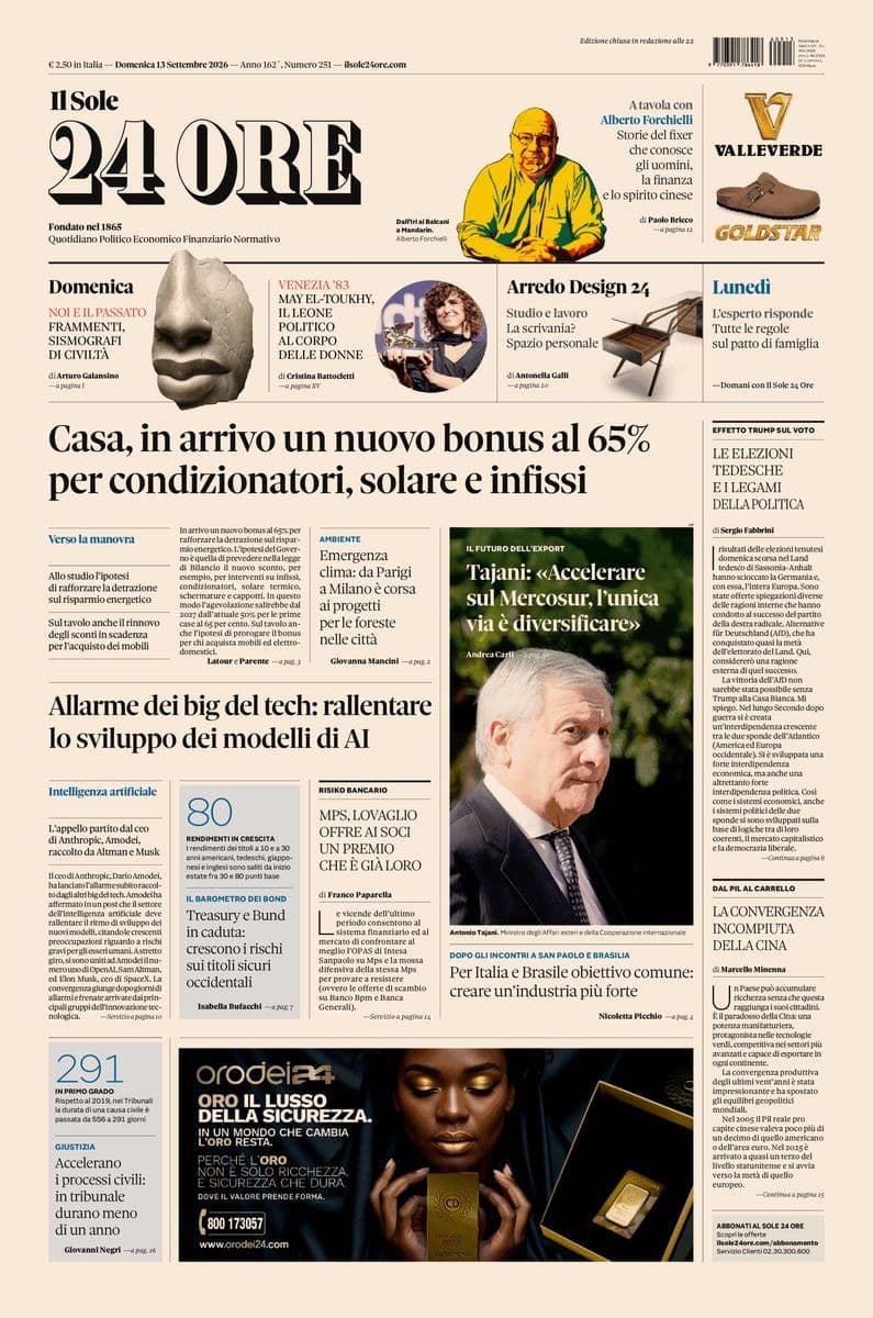 Il Sole 24 Ore - 13 September 2026 [IT]