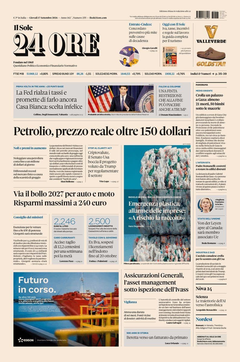 Il Sole 24 Ore - 17 September 2026 [IT]