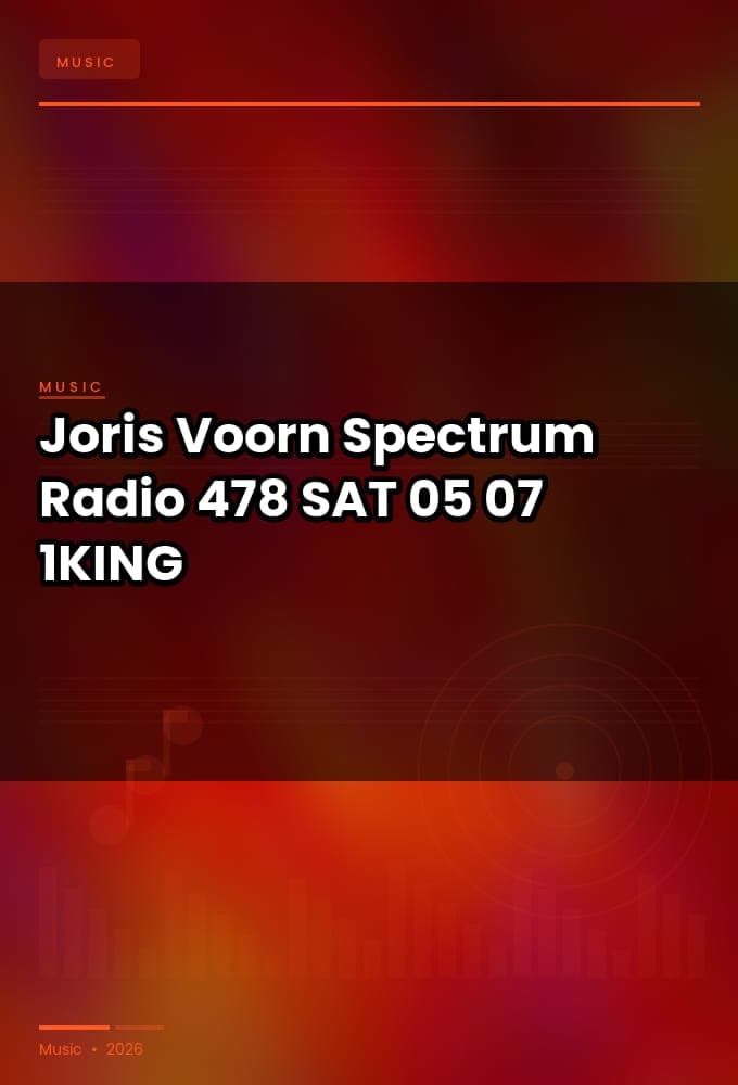 Joris_Voorn-Spectrum_Radio_478-SAT-05-07-2026-1KING