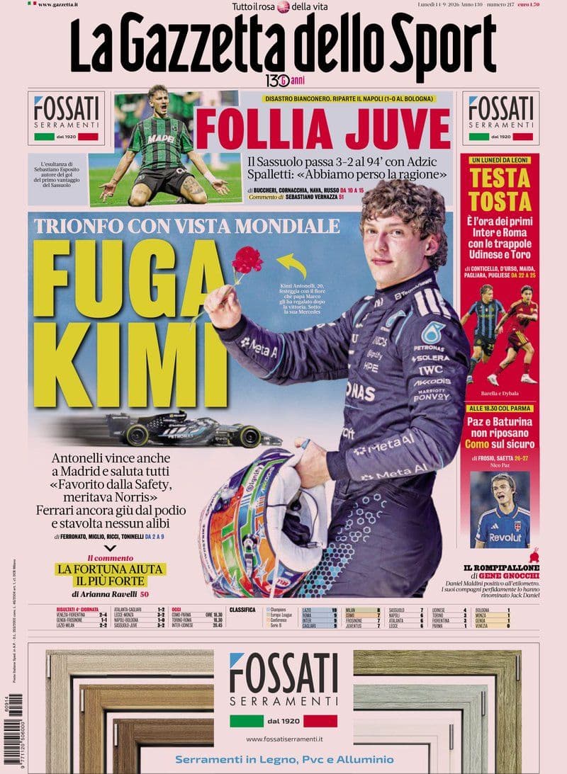 La Gazzetta Dello Sport - 14 September 2026 [IT]