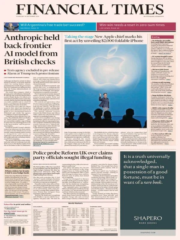 FInancial Times UK - 10 September 2026