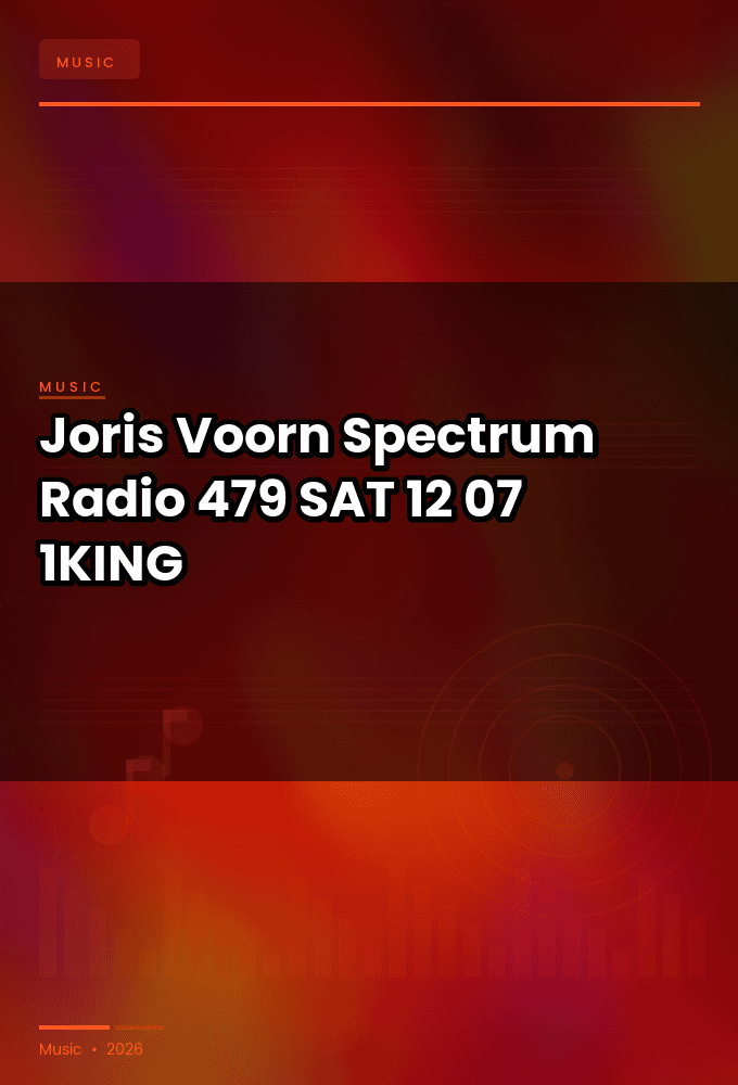 Joris_Voorn-Spectrum_Radio_479-SAT-12-07-2026-1KING